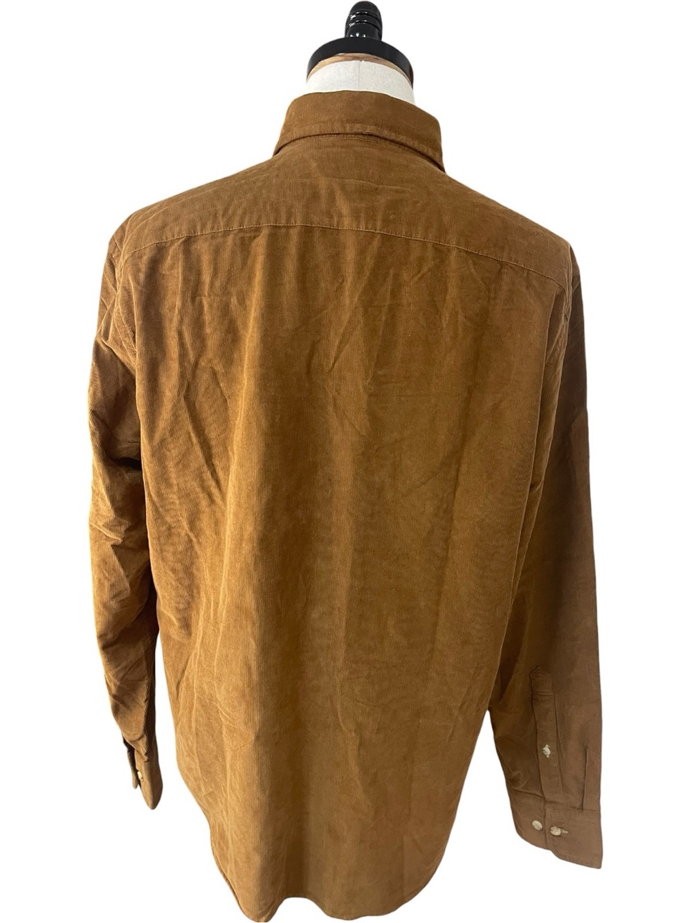 UNTUCKit Caprone Cord Corduroy Button Down Shirt Brown - Picture 7 of 16
